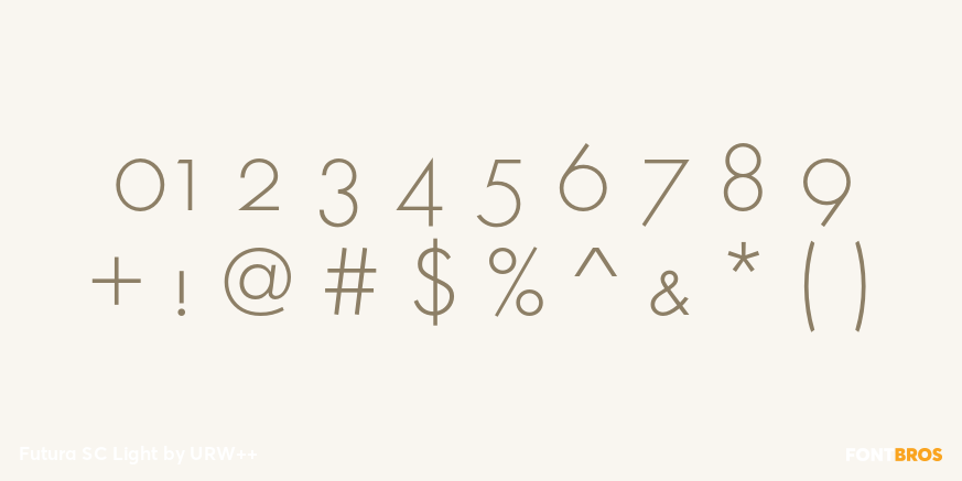Futura SC Light Font Poster #4