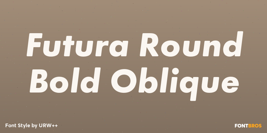 Futura Round Bold Oblique Font Poster #1