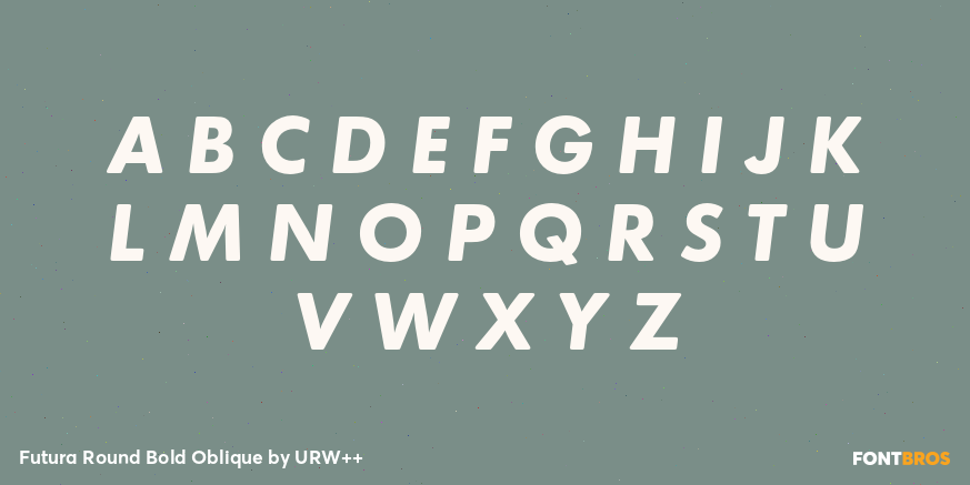 Futura Round Bold Oblique Font Poster #2