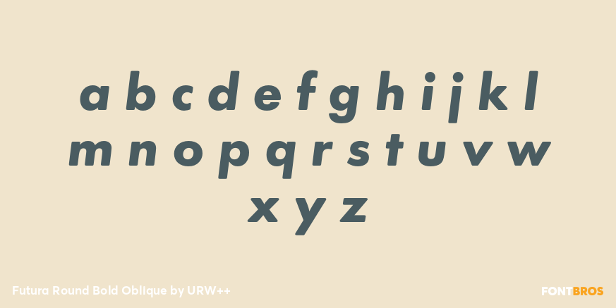 Futura Round Bold Oblique Font Poster #3
