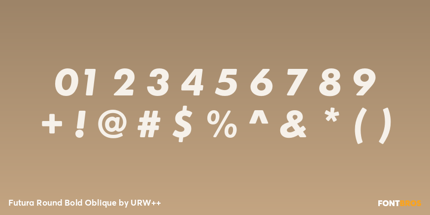 Futura Round Bold Oblique Font Poster #4