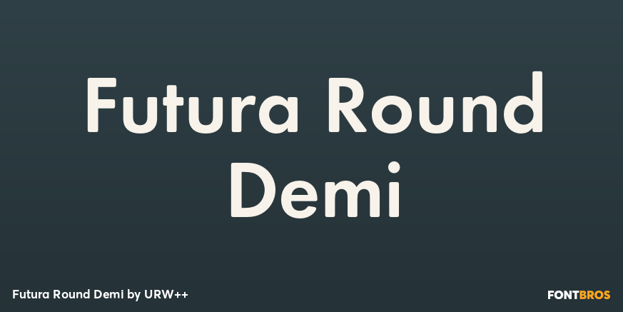 Futura Round Demi Font Poster #1