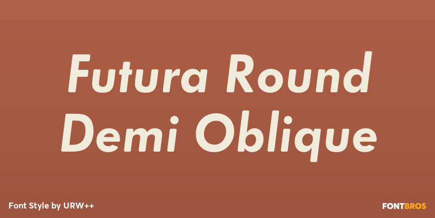 Futura Round Demi Oblique Font Poster #1