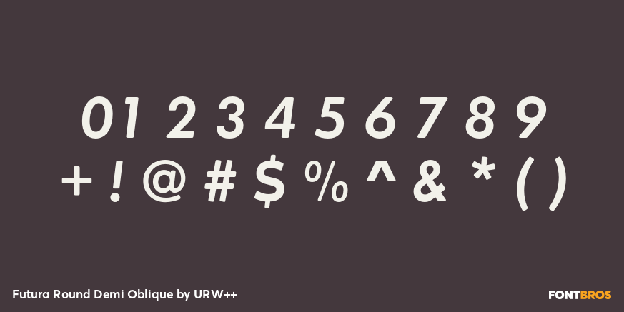Futura Round Demi Oblique Font Poster #1