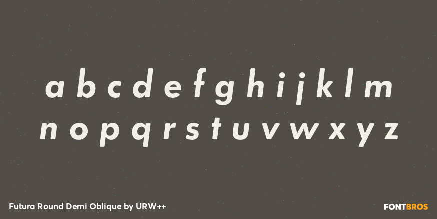 Futura Round Demi Oblique Font Poster #1