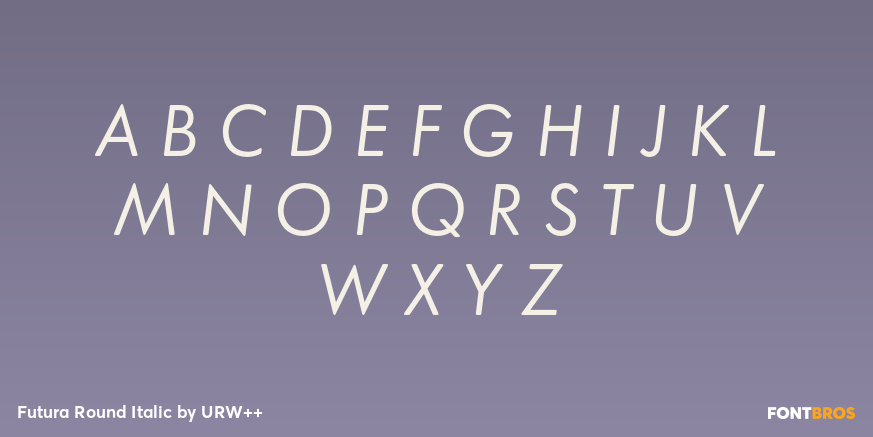 Futura Round Italic Font Poster #2
