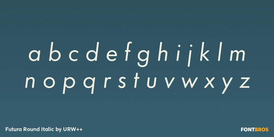 Futura Round Italic Font Poster #3