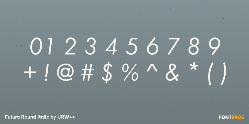 Futura Round Italic Font Poster #4