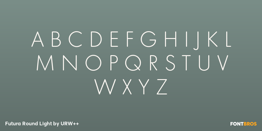 Futura Round Light Font Poster #2