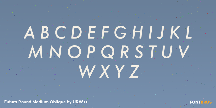 Futura Round Medium Oblique Font Poster #2