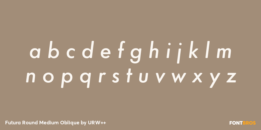Futura Round Medium Oblique Font Poster #3