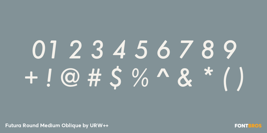 Futura Round Medium Oblique Font Poster #4