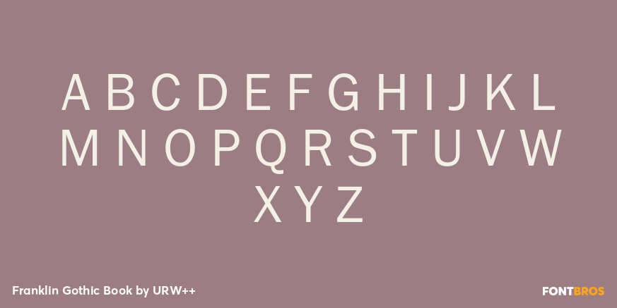 Franklin Gothic Book Font Poster #2