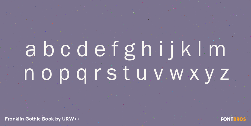 Franklin Gothic Book Font Poster #3