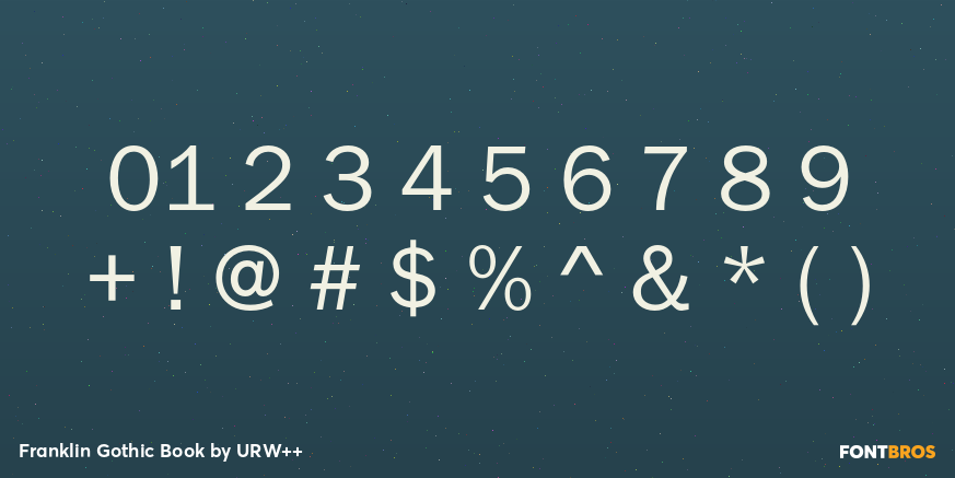 Franklin Gothic Book Font Poster #4