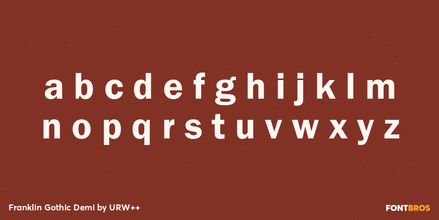 Franklin Gothic Demi Font Poster #3