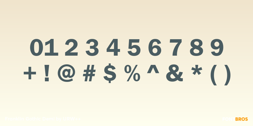 Franklin Gothic Demi Font Poster #4