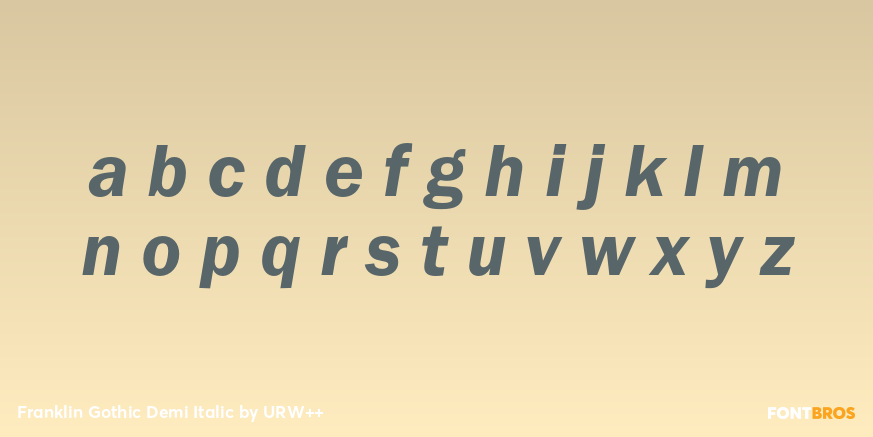 Franklin Gothic Demi Italic Font Poster #3