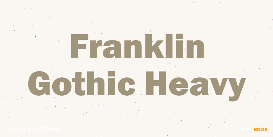 Franklin Gothic Heavy Poster