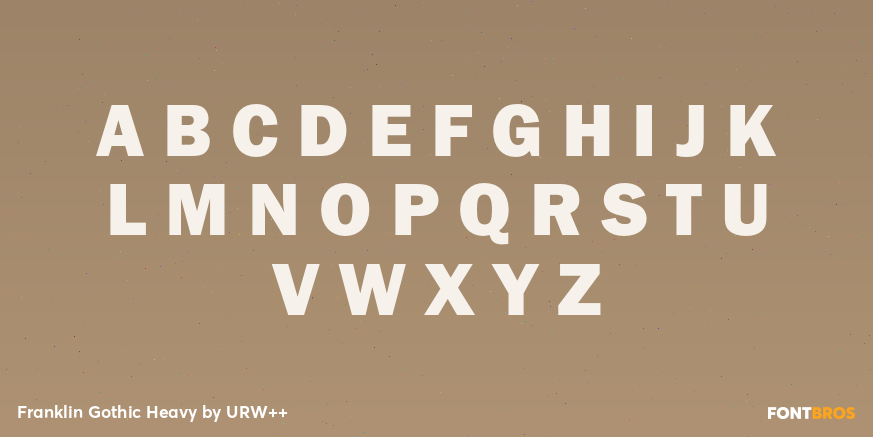 Franklin Gothic Heavy Font Poster #2