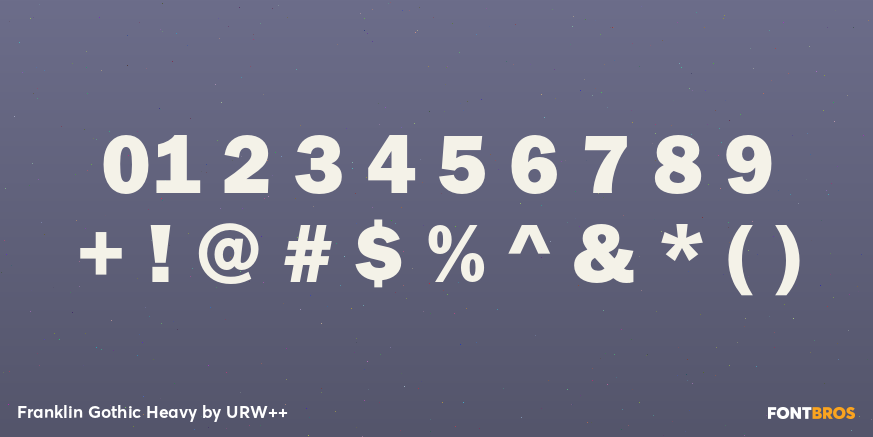 Franklin Gothic Heavy Font Poster #4