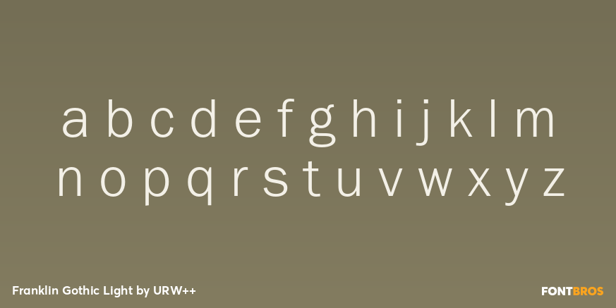Franklin Gothic Light Font Poster #3