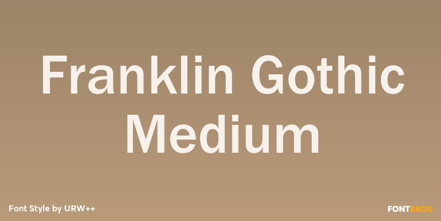 Franklin Gothic Medium Font Poster #1