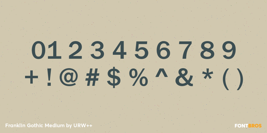 Franklin Gothic Medium Font Poster #1