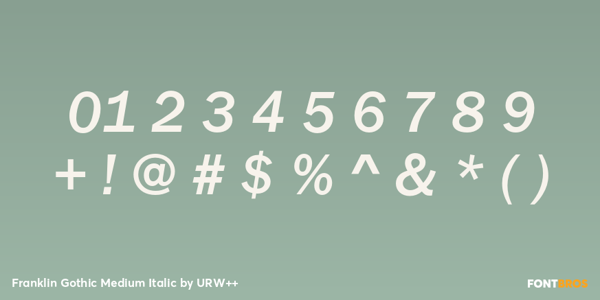 Franklin Gothic Medium Italic Font Poster #4