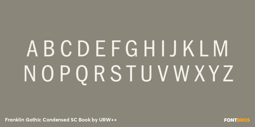 Franklin Gothic Condensed SC Book Font Poster #2