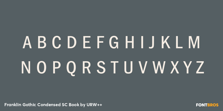Franklin Gothic Condensed SC Book Font Poster #3