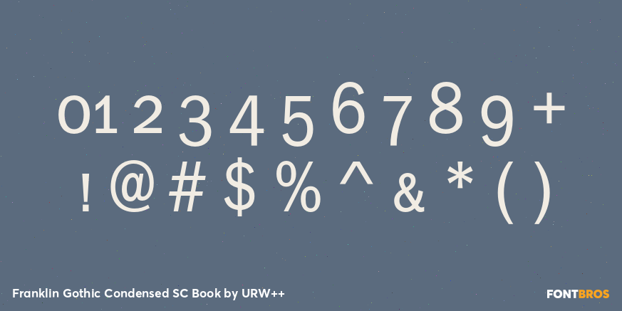 Franklin Gothic Condensed SC Book Font Poster #4