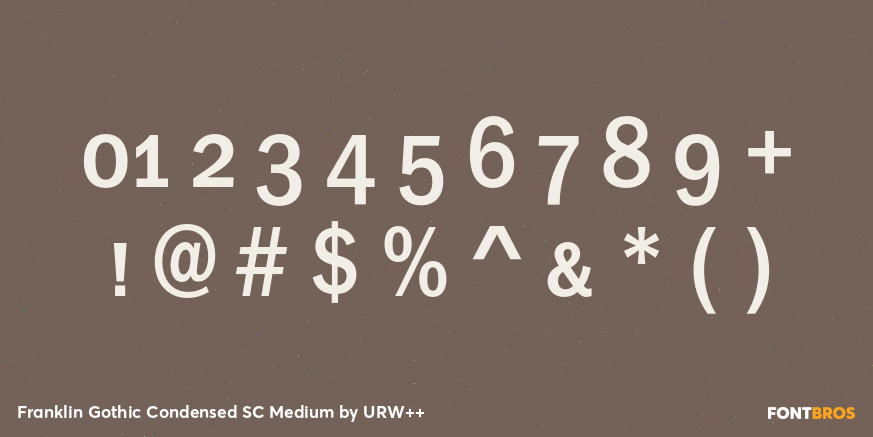 Franklin Gothic Condensed SC Medium Font Poster #4