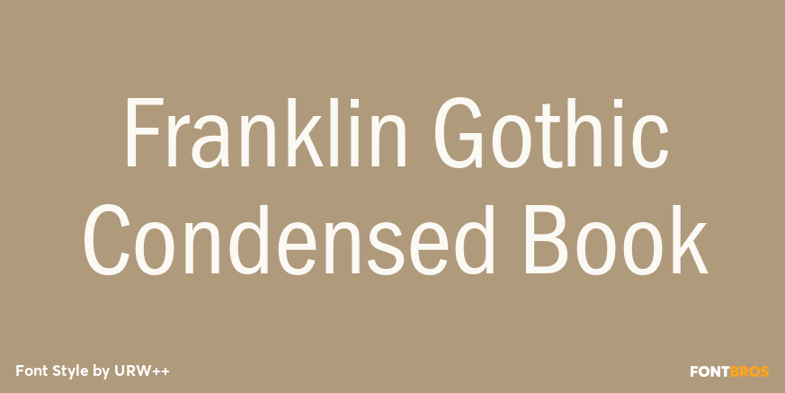 Franklin Gothic Condensed Book Poster