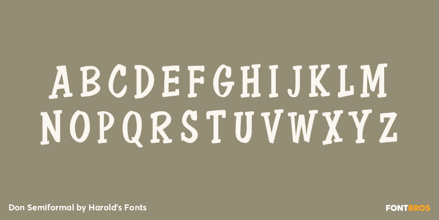Don Semiformal Font Poster #2
