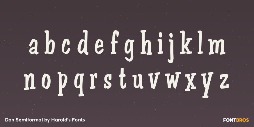 Don Semiformal Font Poster #3