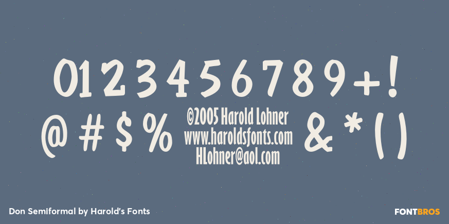 Don Semiformal Font Poster #4