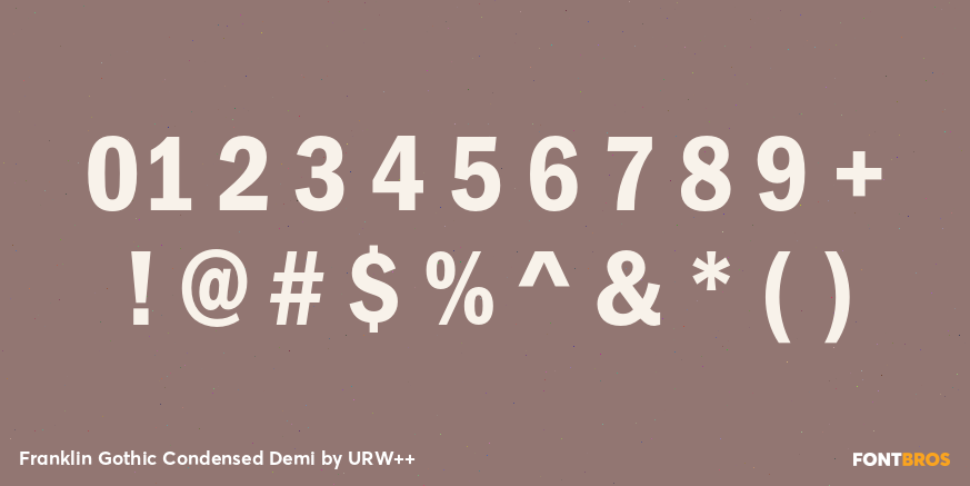Franklin Gothic Condensed Demi Font Poster #1
