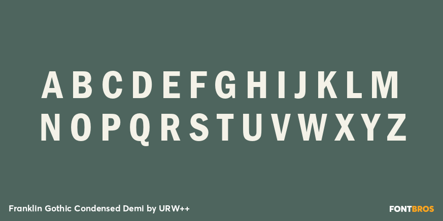 Franklin Gothic Condensed Demi Font Poster #2