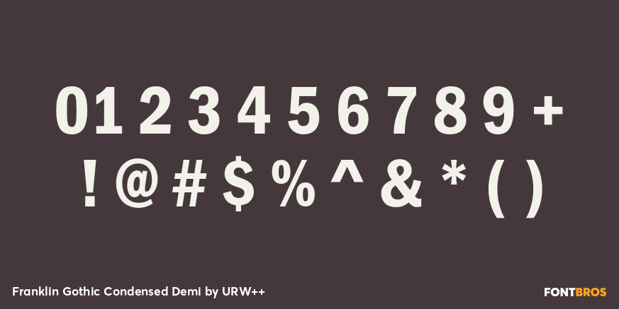 Franklin Gothic Condensed Demi Font Poster #4