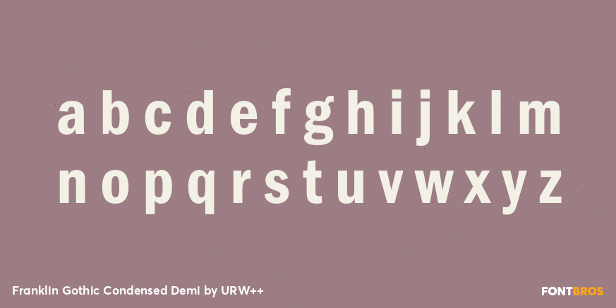 Franklin Gothic Condensed Demi Font Poster #1
