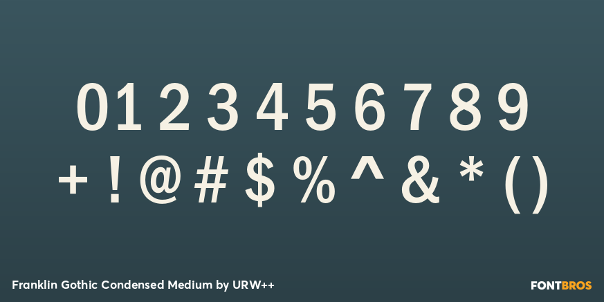 Franklin Gothic Condensed Medium Font Poster #4