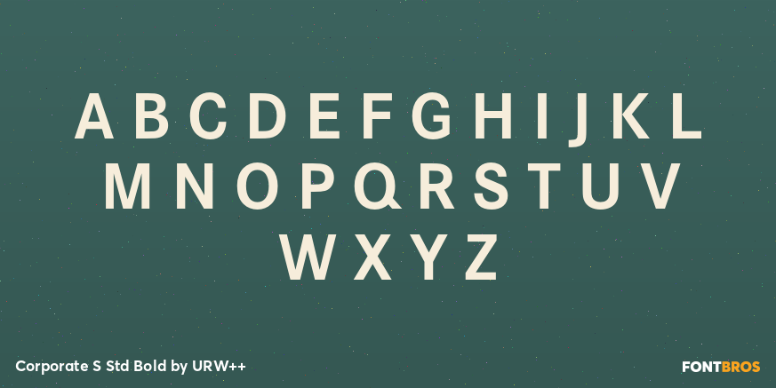 Corporate S Std Bold Font Poster #2