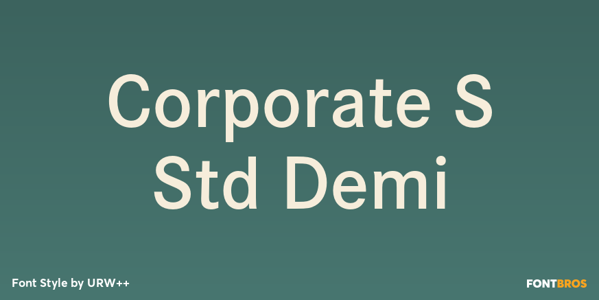 Corporate S Std Demi Font Poster #1