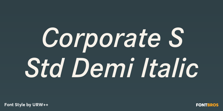 Corporate S Std Demi Italic Font Poster #1