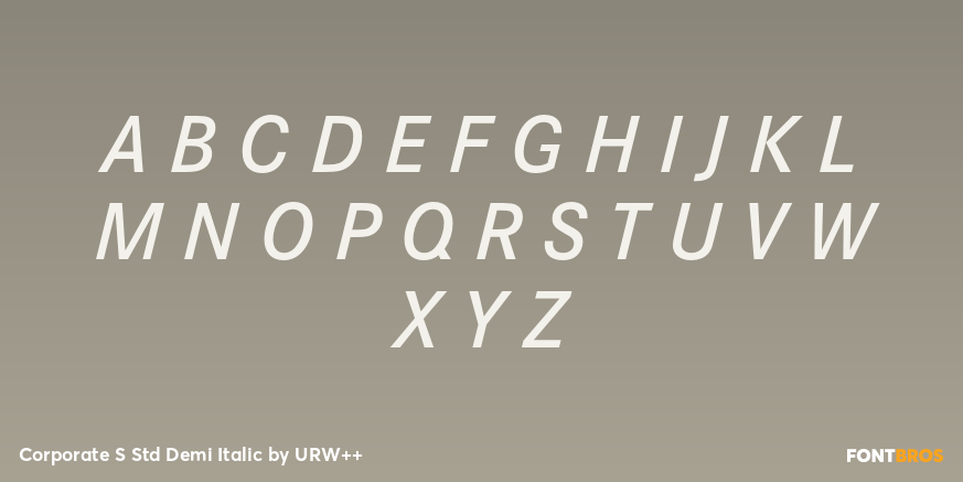 Corporate S Std Demi Italic Font Poster #1