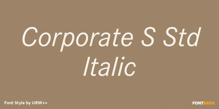 Corporate S Std Italic Font Poster #1