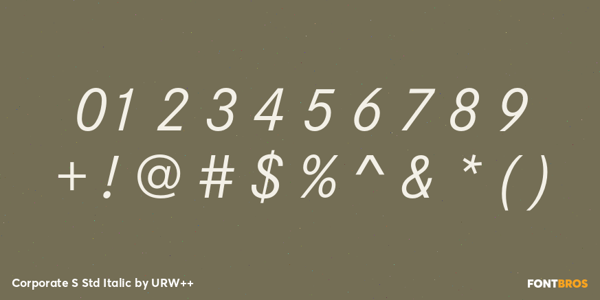 Corporate S Std Italic Font Poster #1