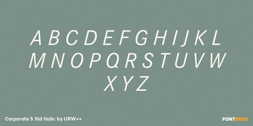 Corporate S Std Italic Font Poster #2