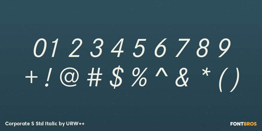 Corporate S Std Italic Font Poster #4